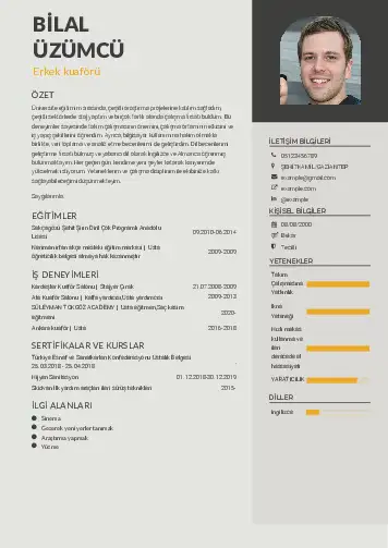 Kuaför Cv Örnekleri cv indir